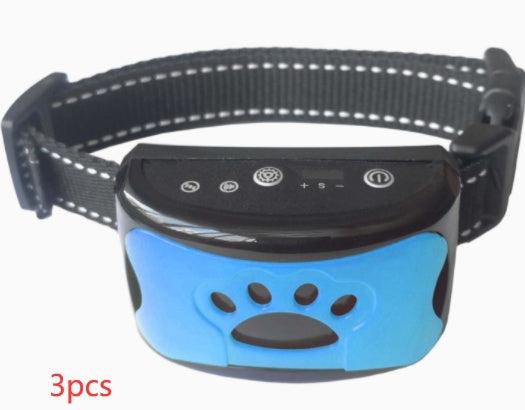 Collier de dressage pour chien, étanche, électrique, télécommande, rechargeable, anti-aboiement, avec son de vibration et de choc